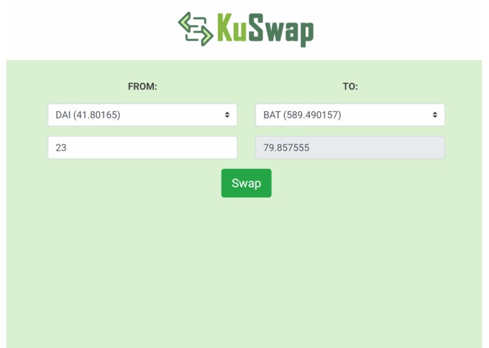KuSwap – screenshot 1