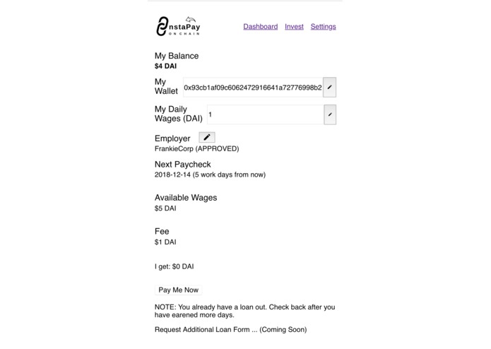 InstaPay On-Chain – screenshot 1