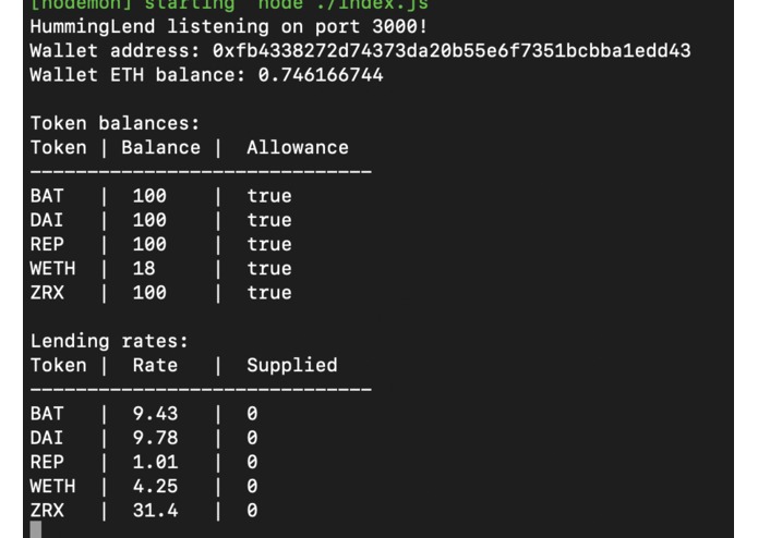 HummingLend – screenshot 1