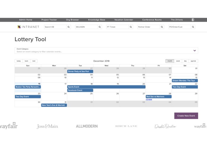 Wayfair Event Lottery App – screenshot 2
