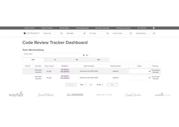 Code Review Tracker – screenshot 1