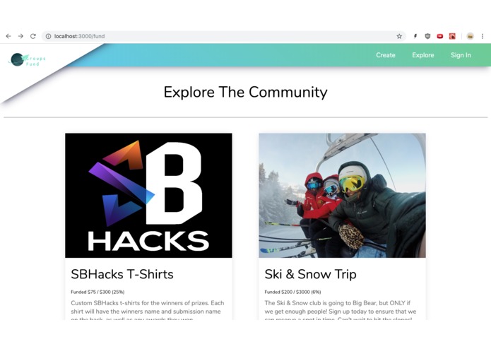 Groups Fund – screenshot 3