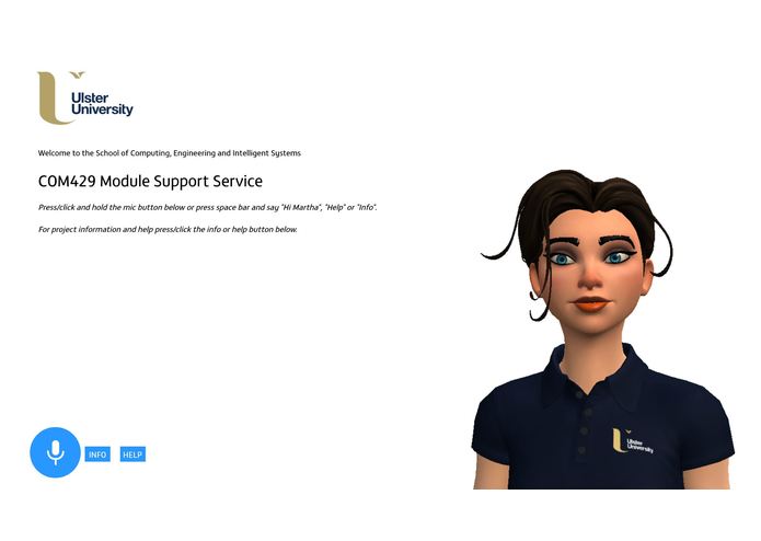 Martha, digital study friend COM429 Multimedia Games – screenshot 1