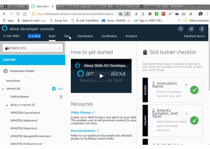 ap-boss-Alexa-skill(skill name-a. p. boss) – screenshot 1