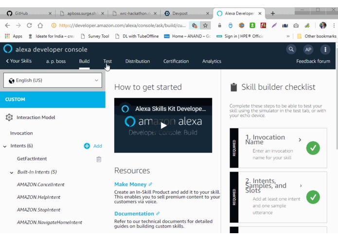 ap-boss-Alexa-skill(skill name-a. p. boss) – screenshot 3