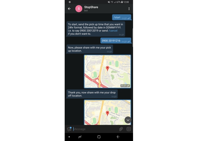 ET-StopShare:Pairing you with a passenger for car ride – screenshot 1
