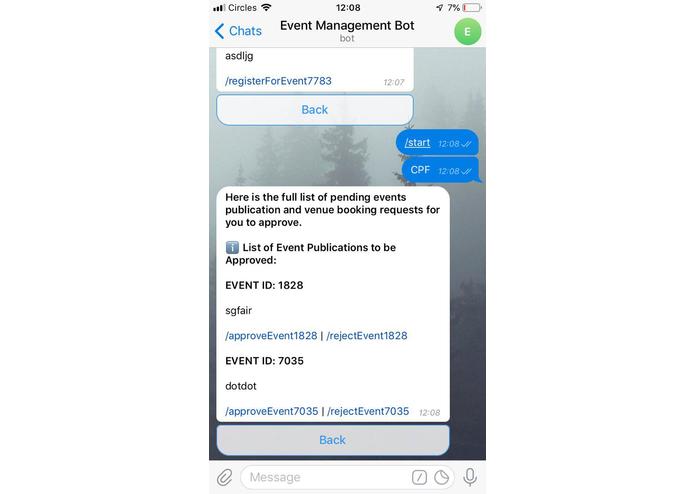 DC project::phantom (NUS Event Management Bot) – screenshot 1