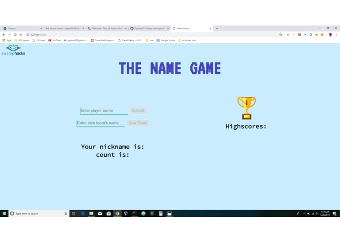 The Name Game – screenshot 1