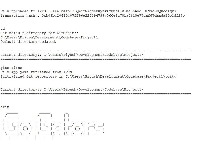 GitChain – screenshot 1