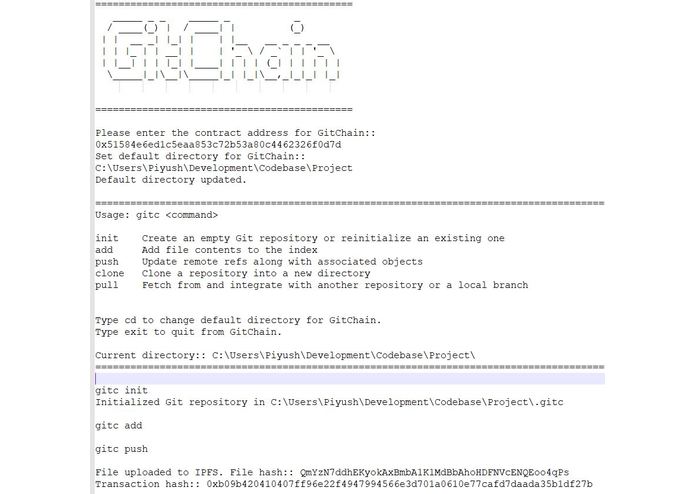 GitChain – screenshot 2