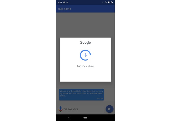 Clinic Finder Chatbot – screenshot 3