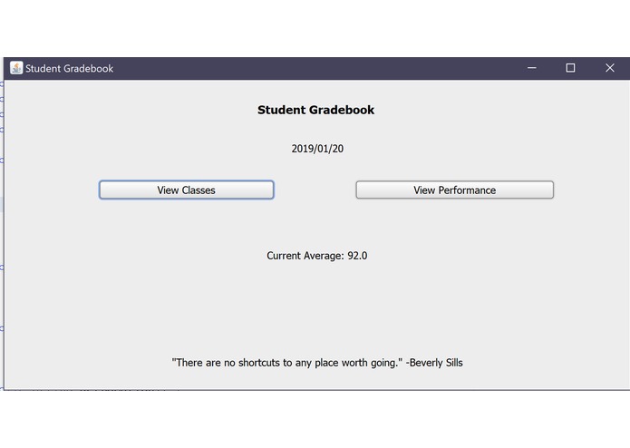 Student Gradebook – screenshot 1