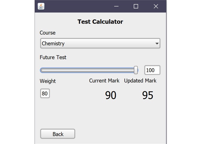 Student Gradebook – screenshot 2