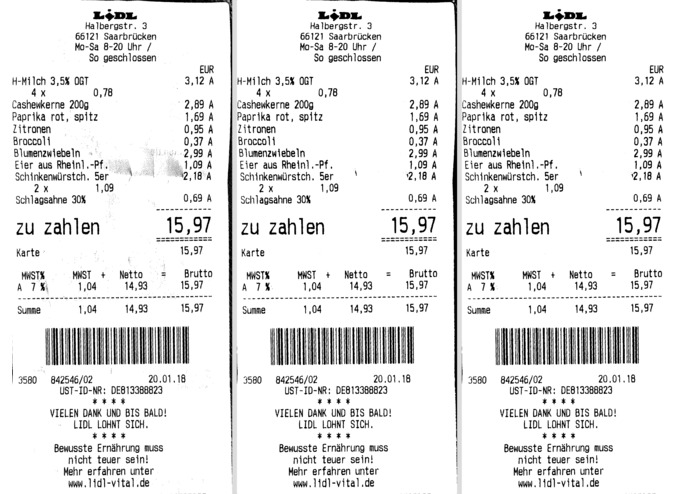 Receipt Reader – screenshot 2