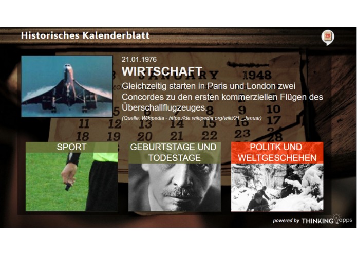 Historisches Kalenderblatt – screenshot 1
