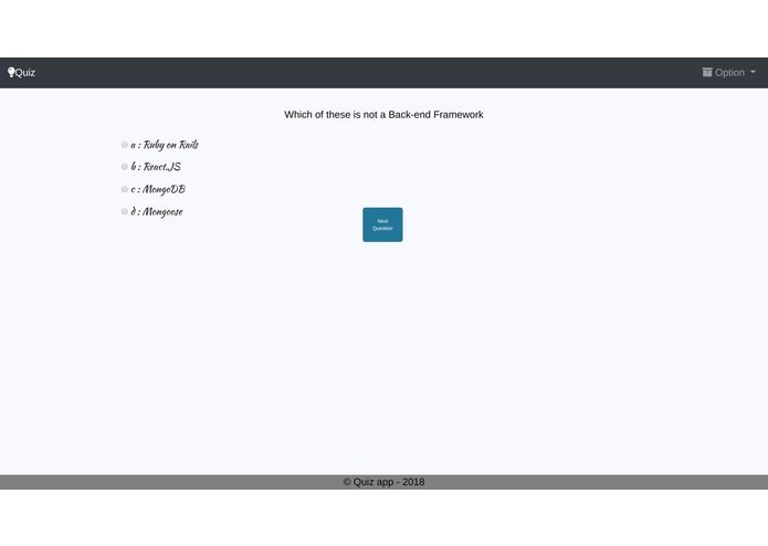 quizapp – screenshot 1
