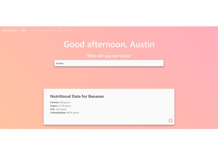 DietTracker – screenshot 2