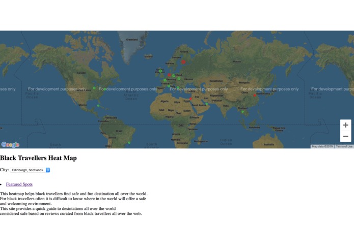 Black Travellers Heatmap – screenshot 1