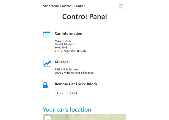 smartcar-app – screenshot 1