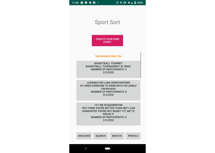 SportSort – screenshot 1