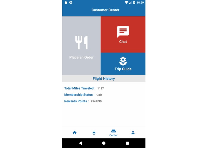 Airline Customer Convenience Mobile Application (ACMA) – screenshot 3