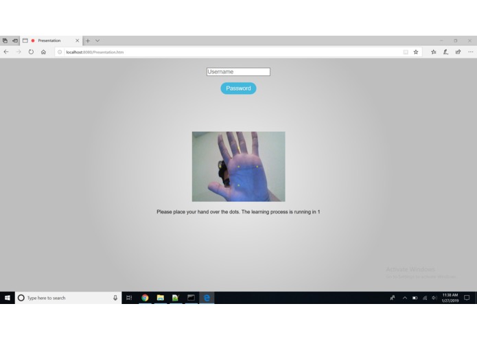 Hand Gesture Password – screenshot 1