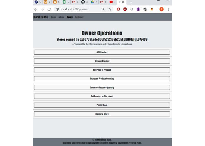 Consensys Academy Developer Program Marketplace App – screenshot 1