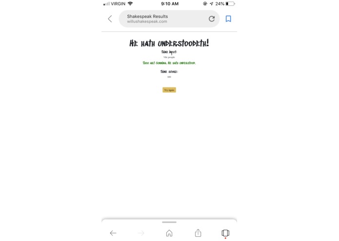 The Shakespeak Translator – screenshot 4