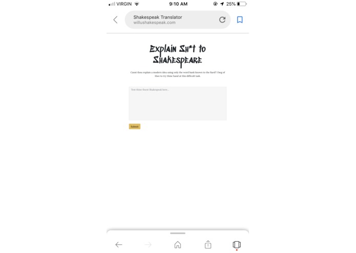 The Shakespeak Translator – screenshot 6