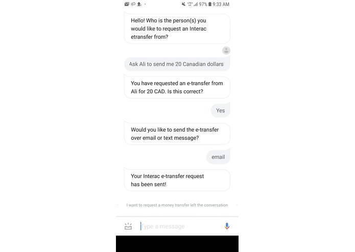 Interac Voice Transfer – screenshot 1