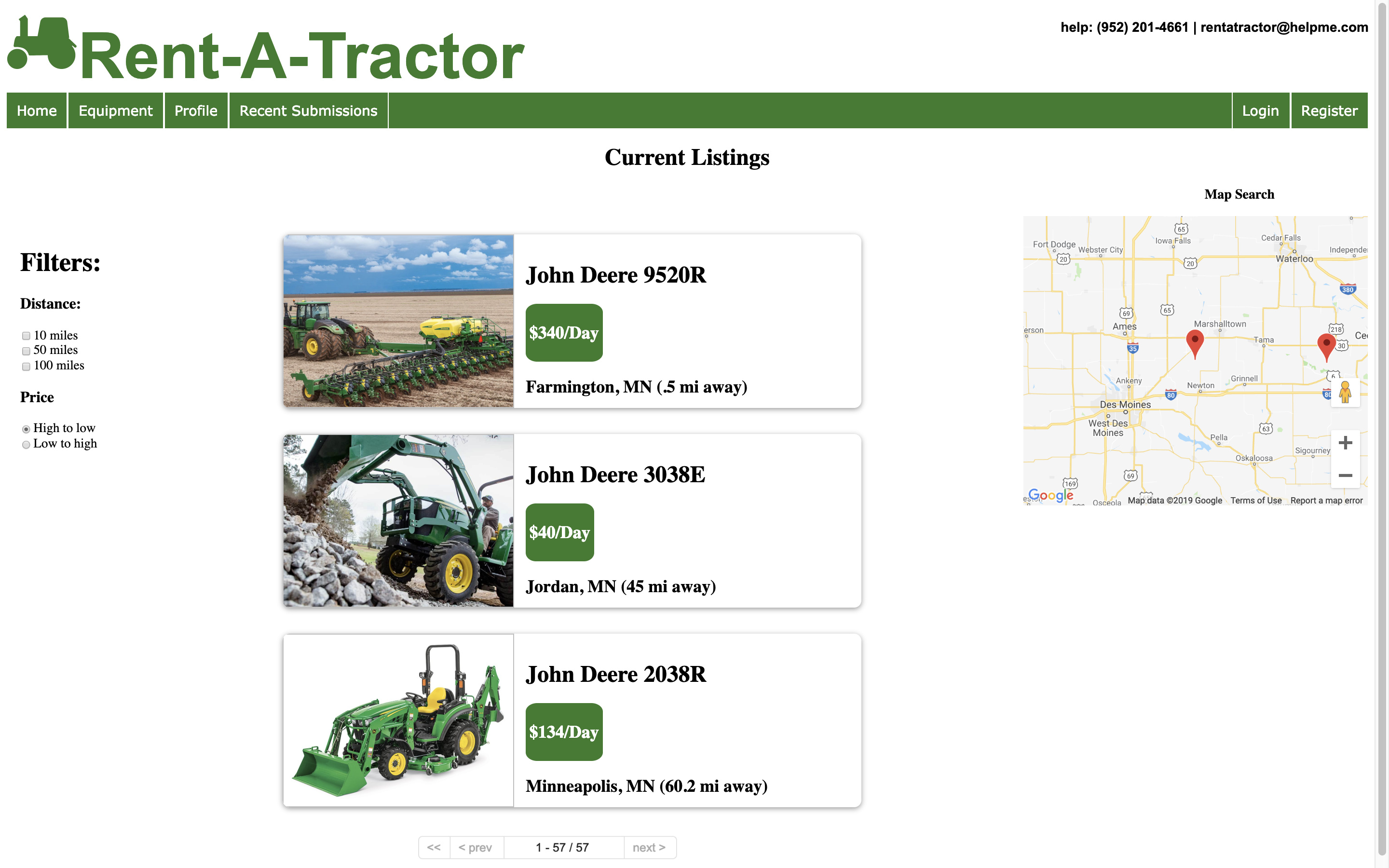 Rent a Tractor Devpost