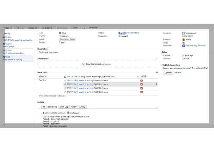 Tosca Integration with Atlassian JIRA and Bamboo – screenshot 2