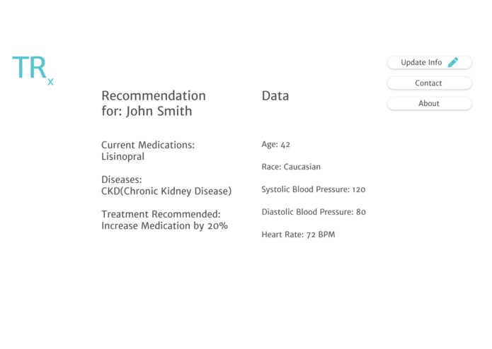 Treatment Recommender (TRx) – screenshot 3