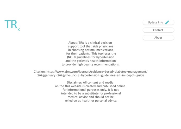 Treatment Recommender (TRx) – screenshot 5