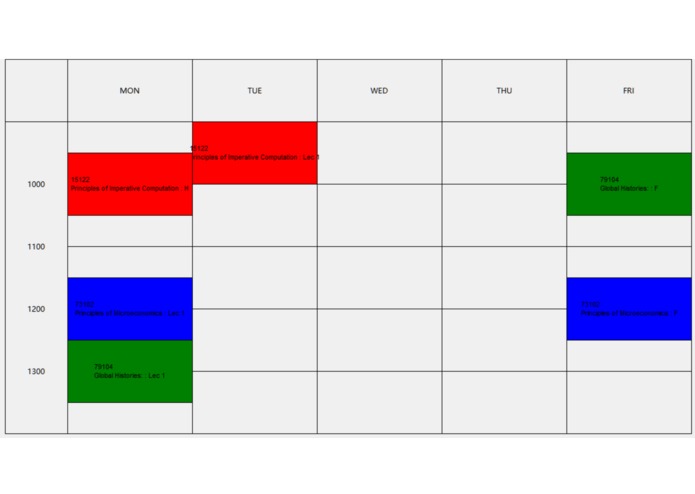 CMU Planner – screenshot 2