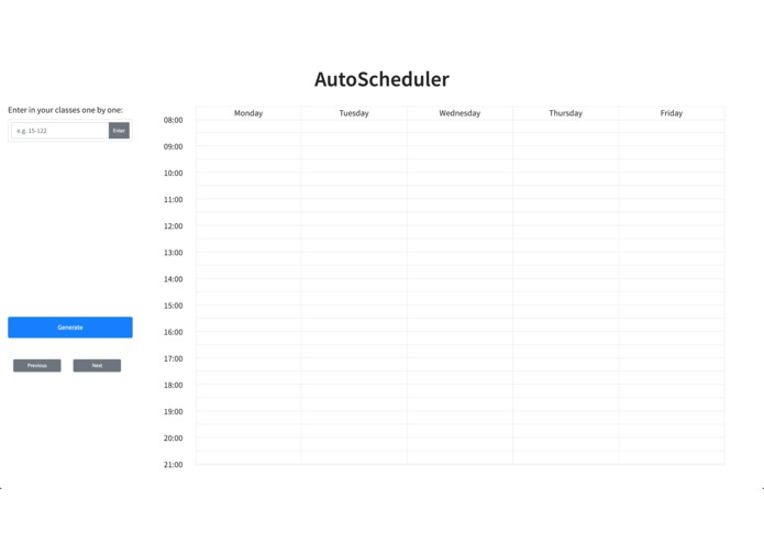 AutoScheduler – screenshot 1