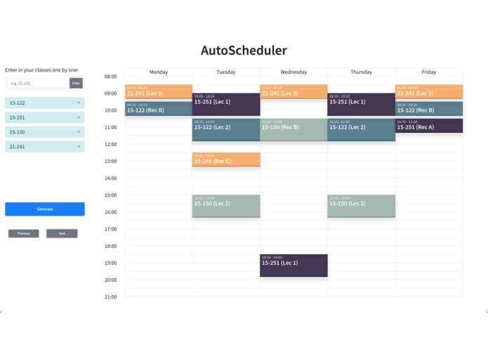 AutoScheduler – screenshot 3