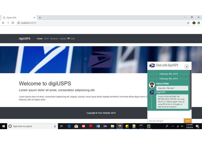 digiUSPS – screenshot 1