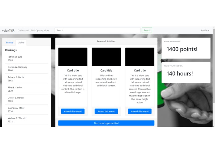 volunTIER – screenshot 2