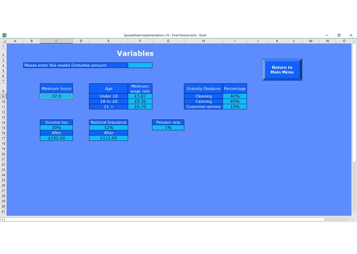 Glamping Cymru Excel-based Payslip System – screenshot 6