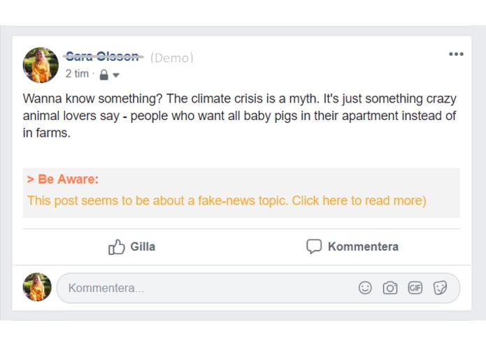 BeAware - Chrome Extension  – screenshot 2