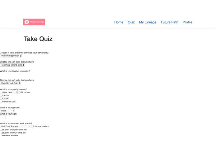 Project Lineage – screenshot 1