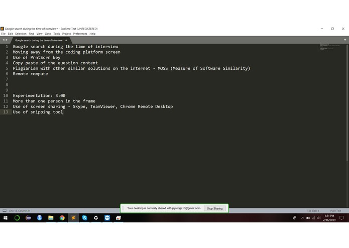 Online Coding Challenges Cheat Detection – screenshot 2