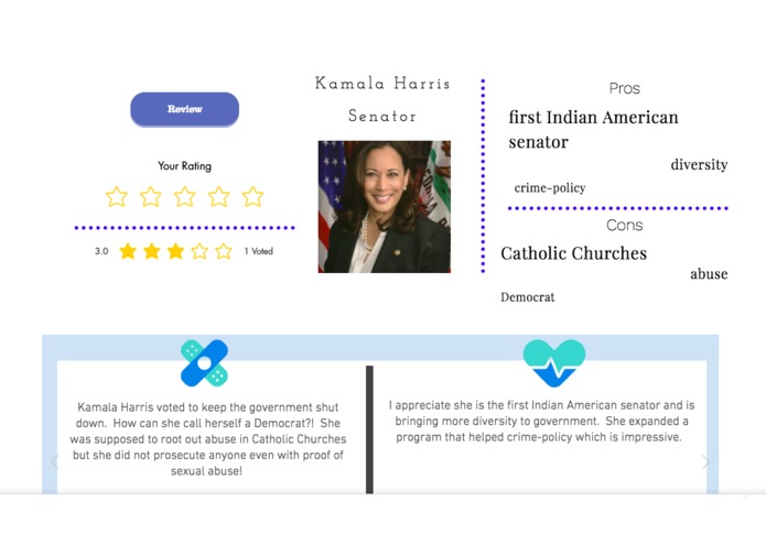 Rate your representative – screenshot 4