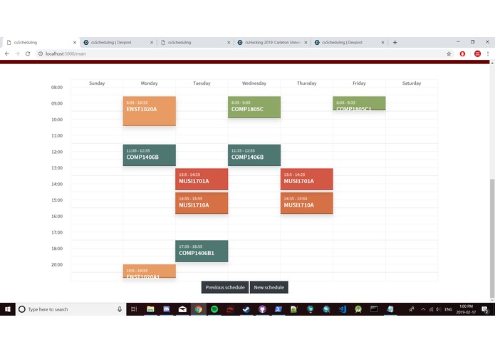 cuScheduling – screenshot 1