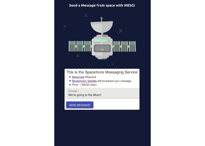 Spaceforce Messaging Application – screenshot 1