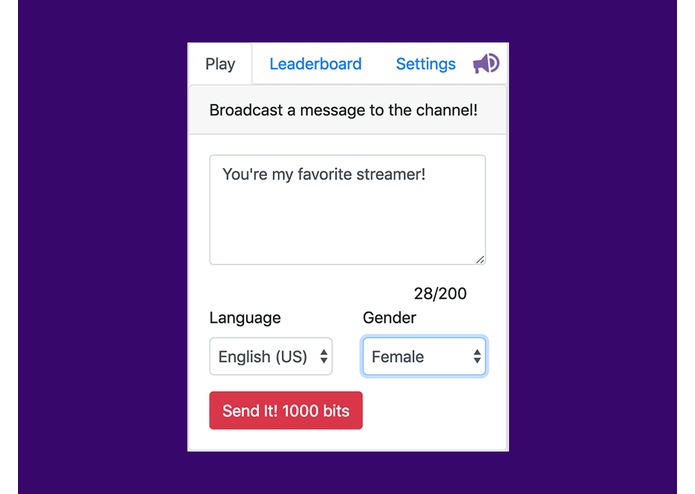 Megaphone Twitch Extension – screenshot 1