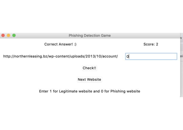 Phishing detection game – screenshot 4