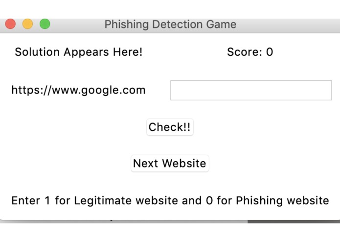 Phishing detection game – screenshot 5