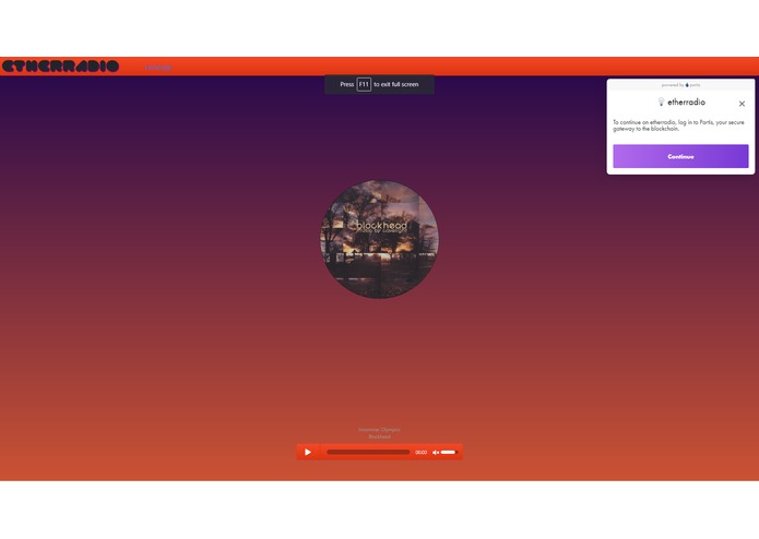 EtherRadio – screenshot 1